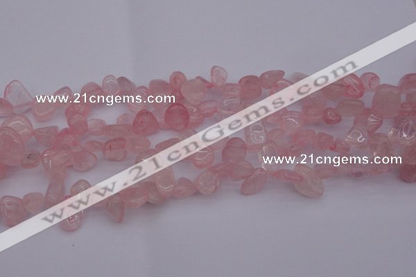 CCH611 15.5 inches 6*8mm - 10*14mm rose quartz chips gemstone beads