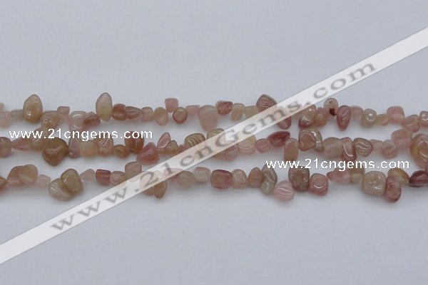 CCH621 15.5 inches 6*8mm - 10*14mm strawberry quartz chips beads