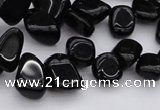 CCH640 15.5 inches 6*8mm - 10*14mm black agate chips beads