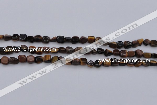 CCH670 15.5 inches 5*8mm - 6*10mm yellow tiger eye chips beads