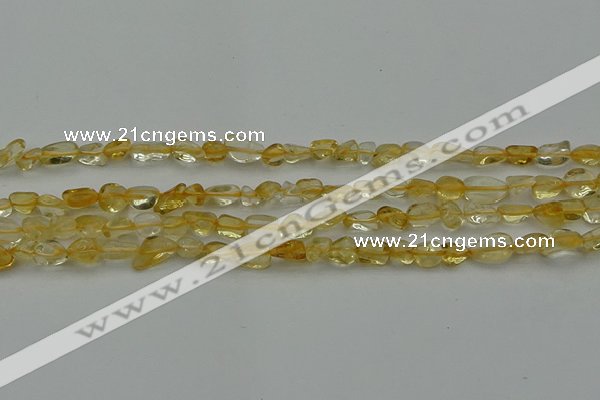 CCH672 15.5 inches 4*6mm - 5*8mm citrine gemstone chips beads