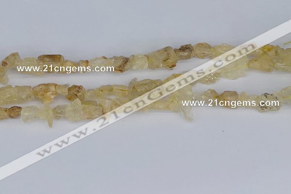 CCH708 15.5 inches 6*8mm - 10*14mm yellow topaz chips beads