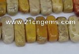 CCH713 15.5 inches 5*10mm - 5*15mm fossil coral chips beads