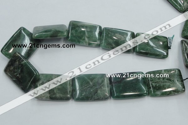 CCJ03 15.5 inches 30*40mm rectangle natural African jade beads wholesale