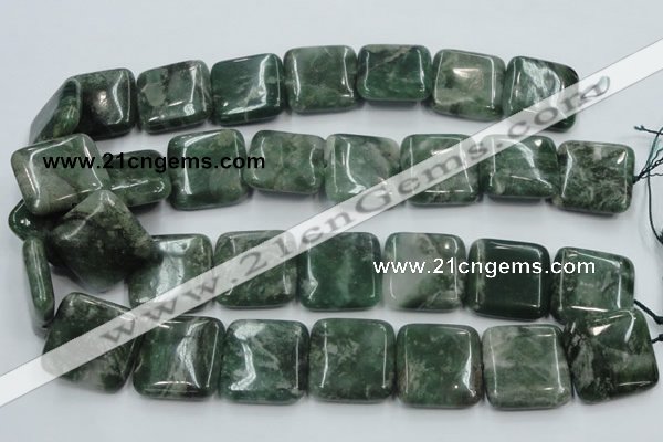 CCJ04 15.5 inches 25*25mm square natural African jade beads wholesale