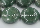 CCJ09 15.5 inches 25mm flat round natural African jade beads wholesale