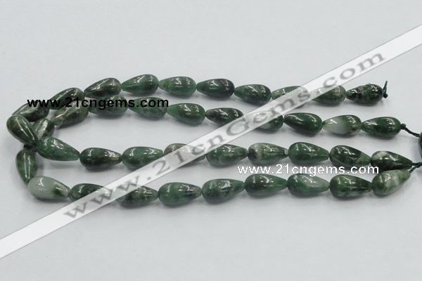 CCJ10 15.5 inches 10*20mm teardrop natural African jade beads wholesale