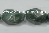 CCJ15 15.5 inches 18*24mm faceted nugget natural African jade beads