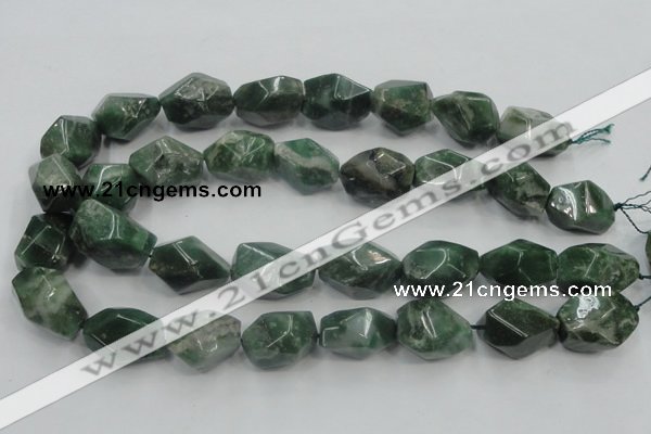 CCJ15 15.5 inches 18*24mm faceted nugget natural African jade beads