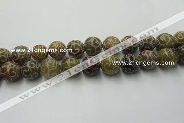 CCJ307 15.5 inches 18mm round China jade beads wholesale