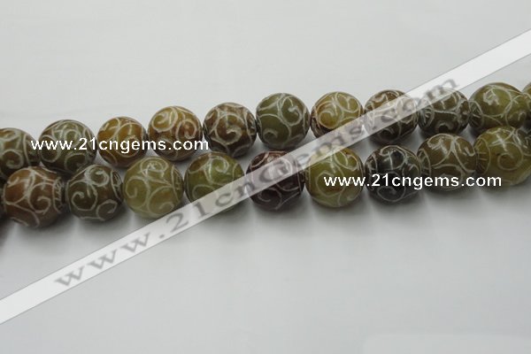 CCJ308 15.5 inches 20mm round China jade beads wholesale