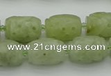 CCJ323 15.5 inches 12*16mm - 13*18mm carved drum China jade beads