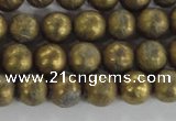 CCJ351 15.5 inches 8mm carved round plated China jade beads