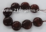 CCJ360 30mm carved coin China jade beads wholesale