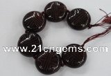 CCJ361 35mm carved coin China jade beads wholesale