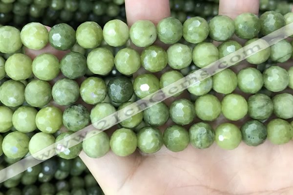 CCJ372 15.5 inches 10mm faceted round China jade beads wholesale