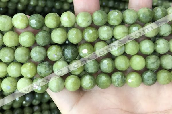 CCJ372 15.5 inches 10mm faceted round China jade beads wholesale