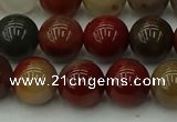 CCJ454 15.5 inches 12mm round colorful jasper beads wholesale