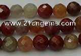 CCJ460 15.5 inches 4mm faceted round colorful jasper beads