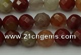 CCJ461 15.5 inches 6mm faceted round colorful jasper beads