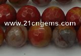 CCJ464 15.5 inches 12mm faceted round colorful jasper beads