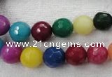 CCN1003 15.5 inches 8mm faceted round multi colored candy jade beads