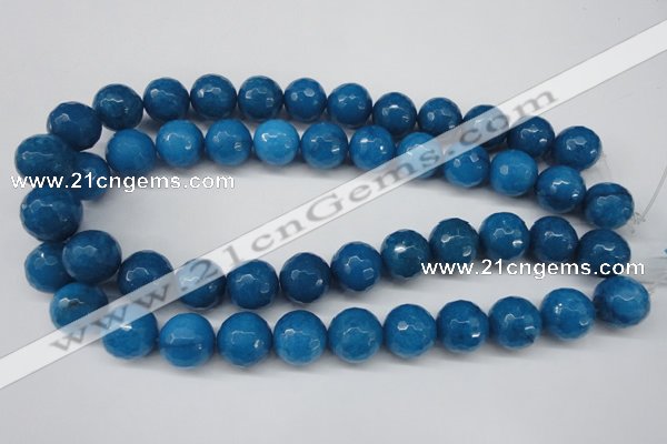 CCN1206 15.5 inches 16mm faceted round candy jade beads wholesale