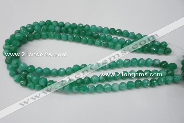 CCN1223 15.5 inches 8mm faceted round candy jade beads wholesale