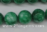 CCN1227 15.5 inches 16mm faceted round candy jade beads wholesale