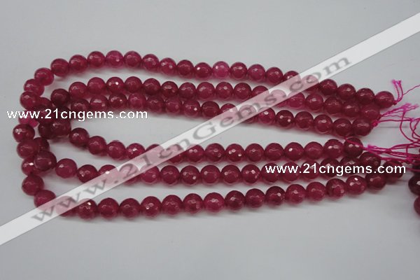 CCN1234 15.5 inches 10mm faceted round candy jade beads wholesale