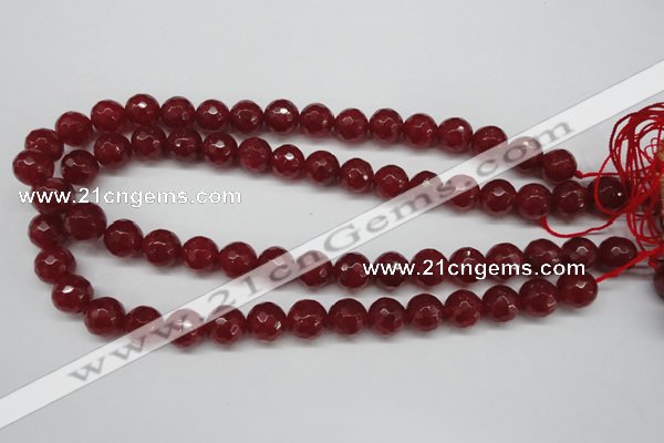 CCN1245 15.5 inches 12mm faceted round candy jade beads wholesale