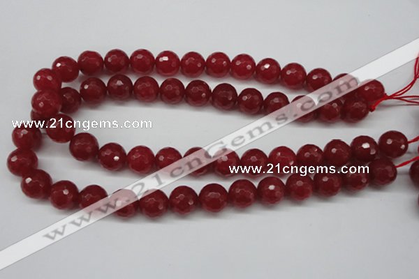 CCN1246 15.5 inches 14mm faceted round candy jade beads wholesale