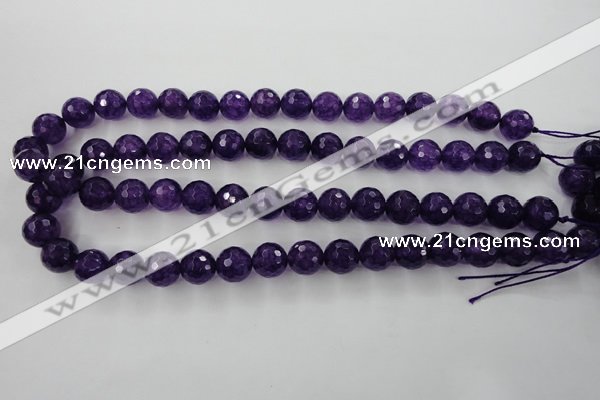 CCN1255 15.5 inches 12mm faceted round candy jade beads wholesale