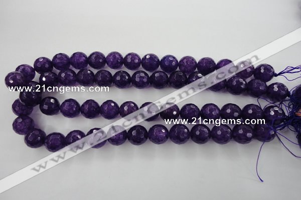 CCN1256 15.5 inches 14mm faceted round candy jade beads wholesale