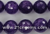 CCN1257 15.5 inches 16mm faceted round candy jade beads wholesale