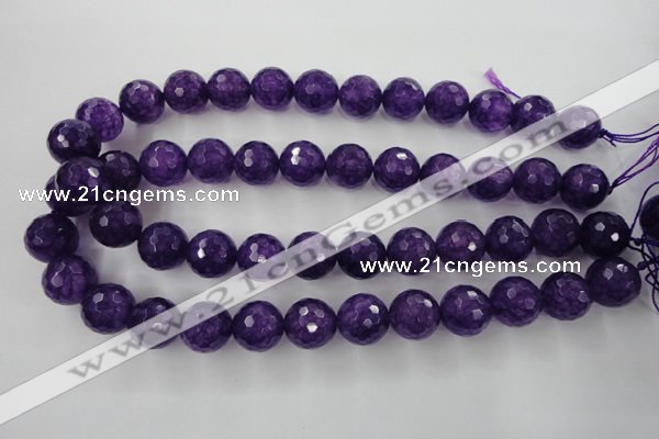 CCN1257 15.5 inches 16mm faceted round candy jade beads wholesale