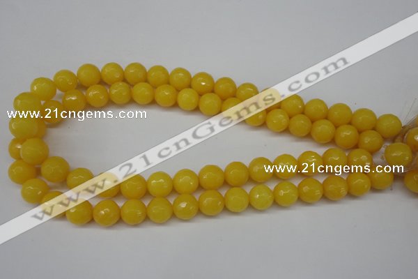 CCN1275 15.5 inches 12mm faceted round candy jade beads wholesale