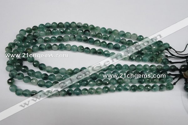 CCN1283 15.5 inches 8mm faceted round rainbow candy jade beads