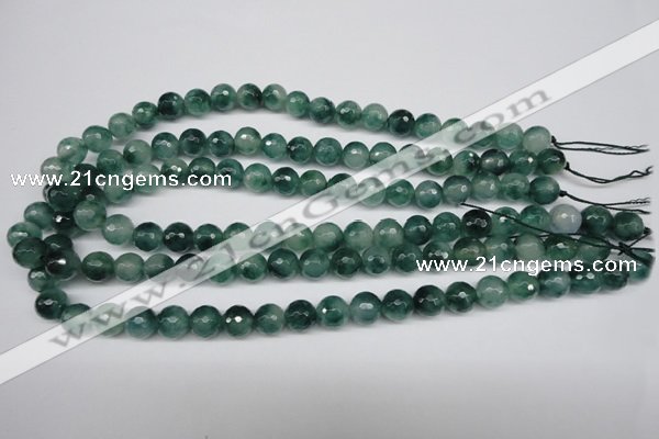 CCN1284 15.5 inches 10mm faceted round rainbow candy jade beads