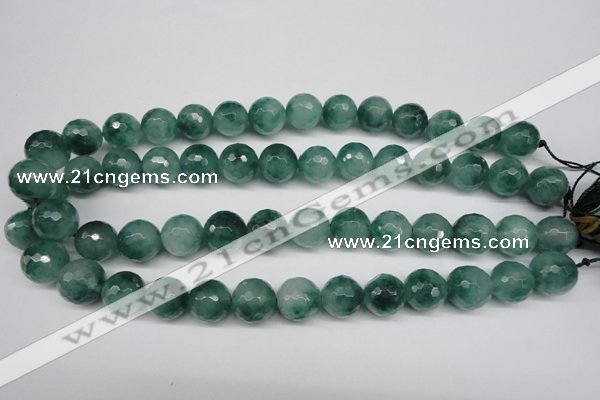 CCN1286 15.5 inches 14mm faceted round rainbow candy jade beads