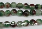 CCN1303 15.5 inches 8mm faceted round rainbow candy jade beads