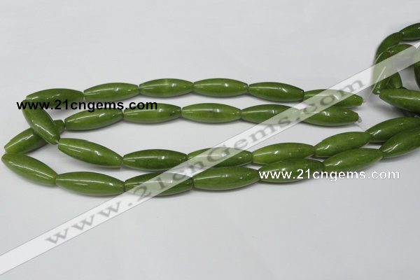 CCN134 15.5 inches 10*30mm rice candy jade beads wholesale