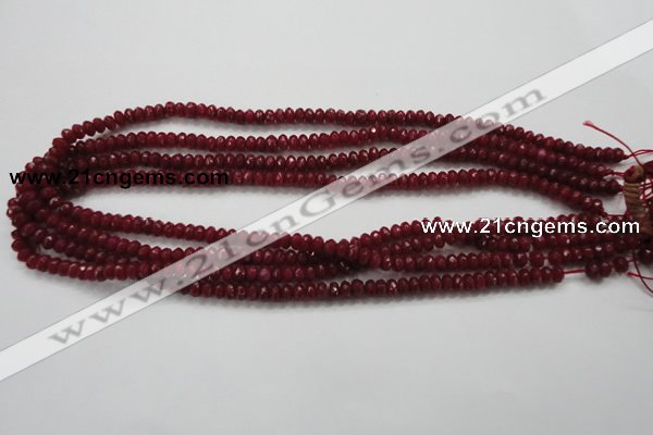 CCN1351 15.5 inches 3*5mm faceted rondelle candy jade beads