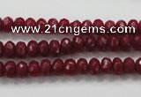 CCN1352 15.5 inches 4*6mm faceted rondelle candy jade beads