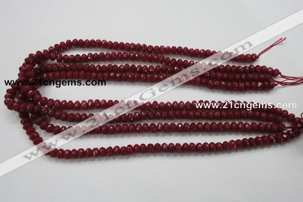 CCN1352 15.5 inches 4*6mm faceted rondelle candy jade beads