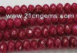 CCN1353 15.5 inches 5*8mm faceted rondelle candy jade beads
