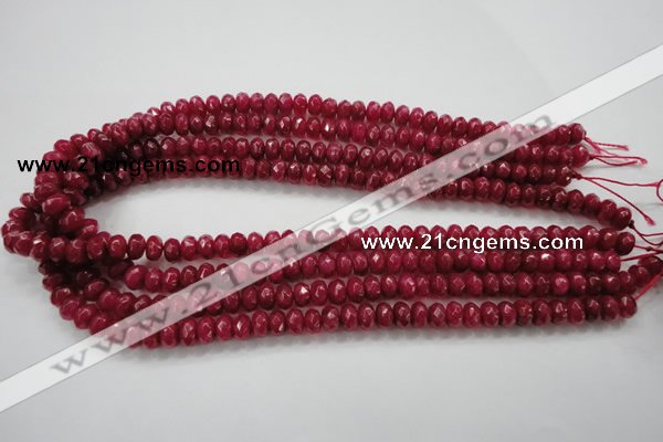 CCN1353 15.5 inches 5*8mm faceted rondelle candy jade beads