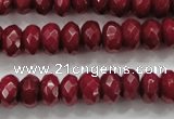 CCN1354 15.5 inches 6*10mm faceted rondelle candy jade beads