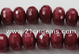CCN1356 15.5 inches 10*14mm faceted rondelle candy jade beads