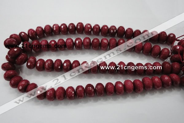 CCN1356 15.5 inches 10*14mm faceted rondelle candy jade beads